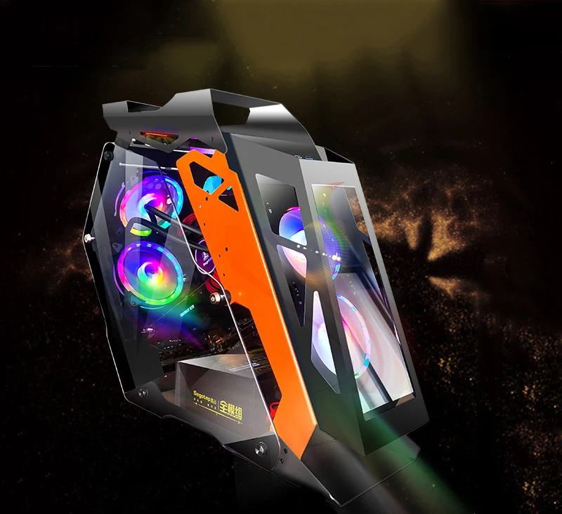222*500*585 мм водяное охлаждение игровое шасси специальная форма RGB PC Mainframe боковой прозрачный чехол gamer gabinete computador