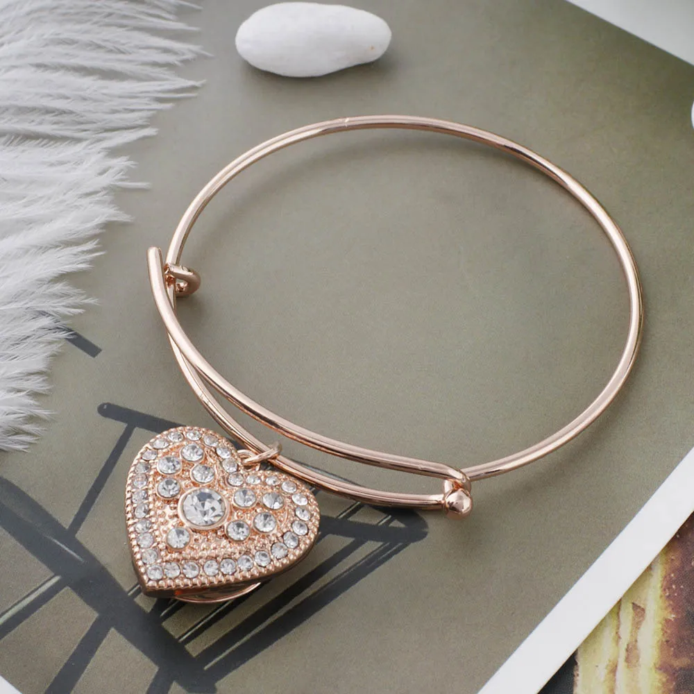 Горный Хрусталь Гравировка подвески оснастки браслет для Для женщин розового