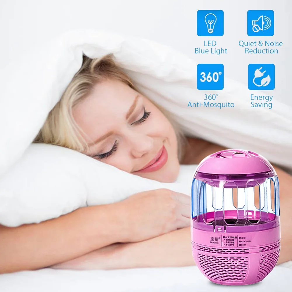 Home Electronic Mosquito Killer Lights Ultra Silent Inhalant LED Lamp USB Charged Trap for Bug Zapper Fly Pest | Дом и сад