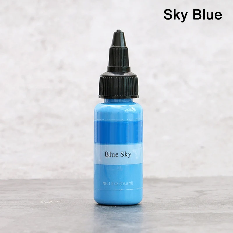 Sky Blue 35 мл микроблейдинг длительный жидкий пигмент для татуировки бровей SK88 - Цвет: Sky Blue