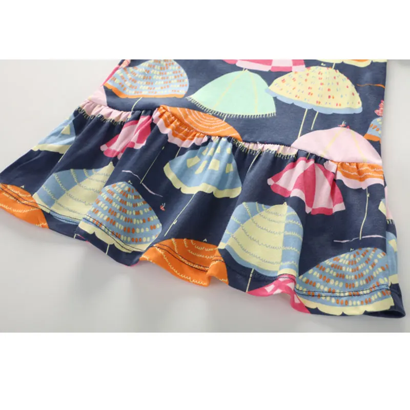 2018 New Arrival Girls Umbrella Print Princess Dress Cotton Short Sleeve Dresses Toddler Baby Kids Clothes Summer | Детская одежда и