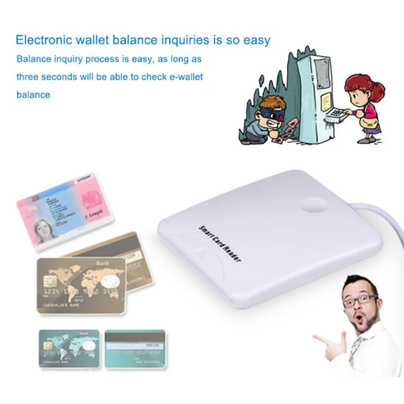 IC Credit Card Reader USB Smart Chip Encoder Writer with SIM Slot for Windows 2000 XP or Mac OS X Linux | Компьютеры и офис