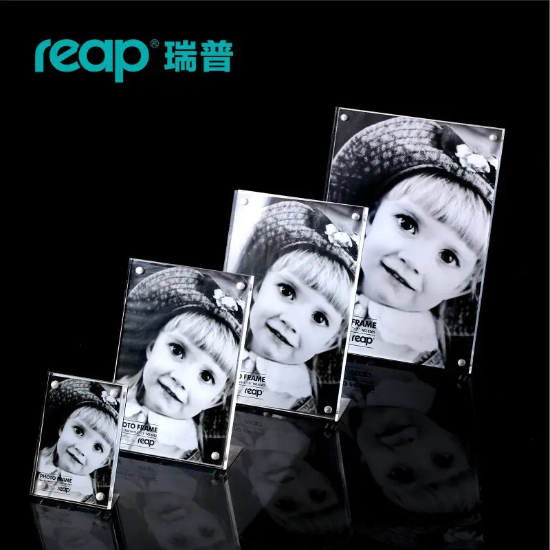 

Reap Mag acrylic L-shape magnet desk sign holder card display stand table menu photo frame for store home restruant