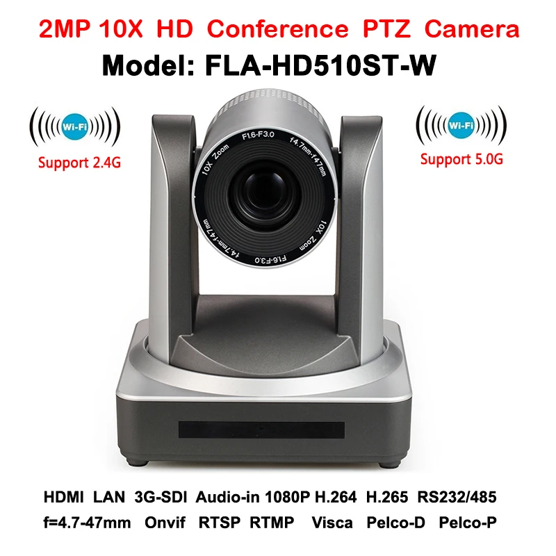 

2MP 10x Zoom Crystal clear High Definition 1080p video ip conference ptz camera Wireless with HDMI 3G-SDI Output