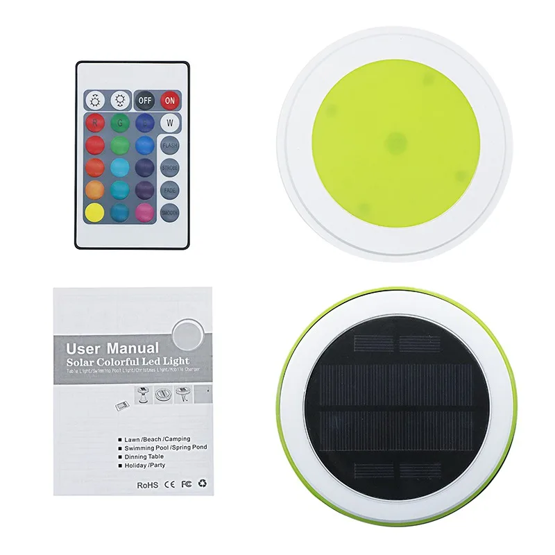 للبيع SZYOUMY-مصباح LED غاطس يعمل بالطاقة الشمسية RGB مع جهاز تحكم عن بعد ، بقعة ضوء عائمة ، مثالي للحديقة أو البركة أو المسبح.