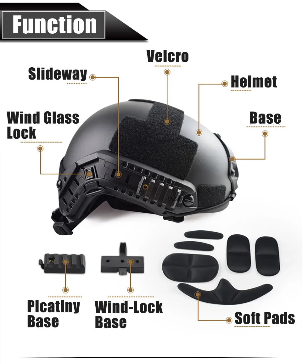 Качественный военный тактический шлем быстро PJ чехол Casco страйкбол шлем спортивные аксессуары Пейнтбол Быстрый прыжки защитный