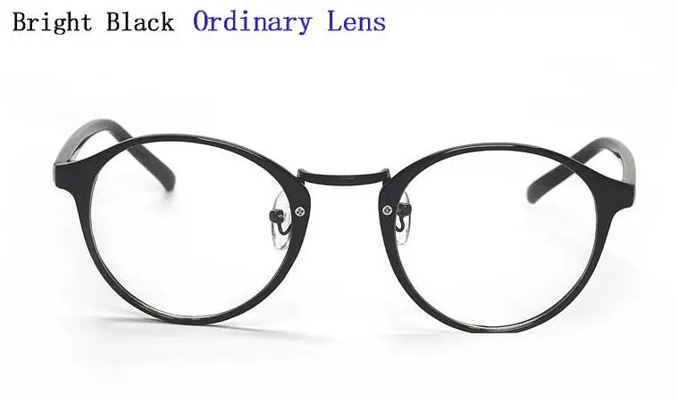 Ordinary Lens Ретро Круглые унисекс фотохромные очки для близорукости астигматизм оптические очки по рецепту для мужчин женщин студентов на заказ R5 - Цвет оправы: Ordinary Lens