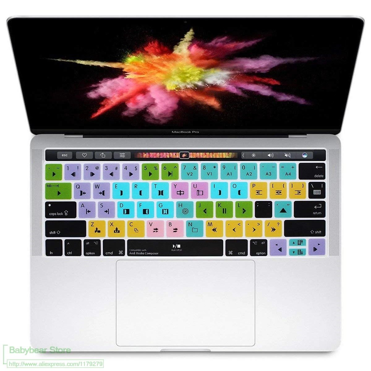 Силиконовый чехол для клавиатуры Avid Media compreser с клавиатурой Macbook Pro 13 дюймов 15