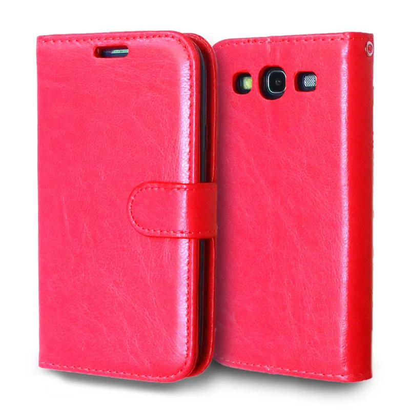 Red Чехол для samsung Galaxy S3 роскошный флип-чехол из искусственной кожи для samsung Galaxy S3 I9300 Neo i9301 Duos i9300i вертикальные чехлы для телефонов - Цвет: Red