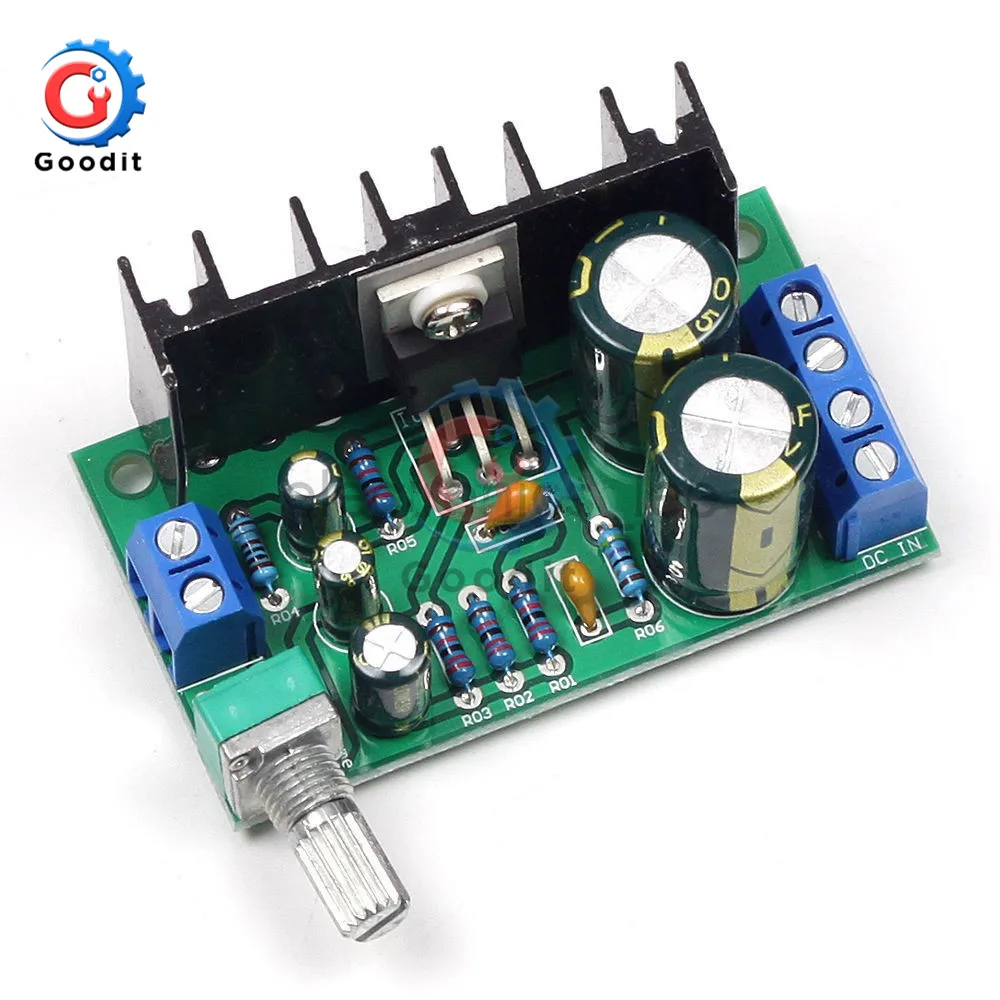TDA2050 DC 12-24V 10-30W Amp Mono Audio Amplifier Board Module Single Power Supply Volume Adjustable 60*35*40mm | Инструменты