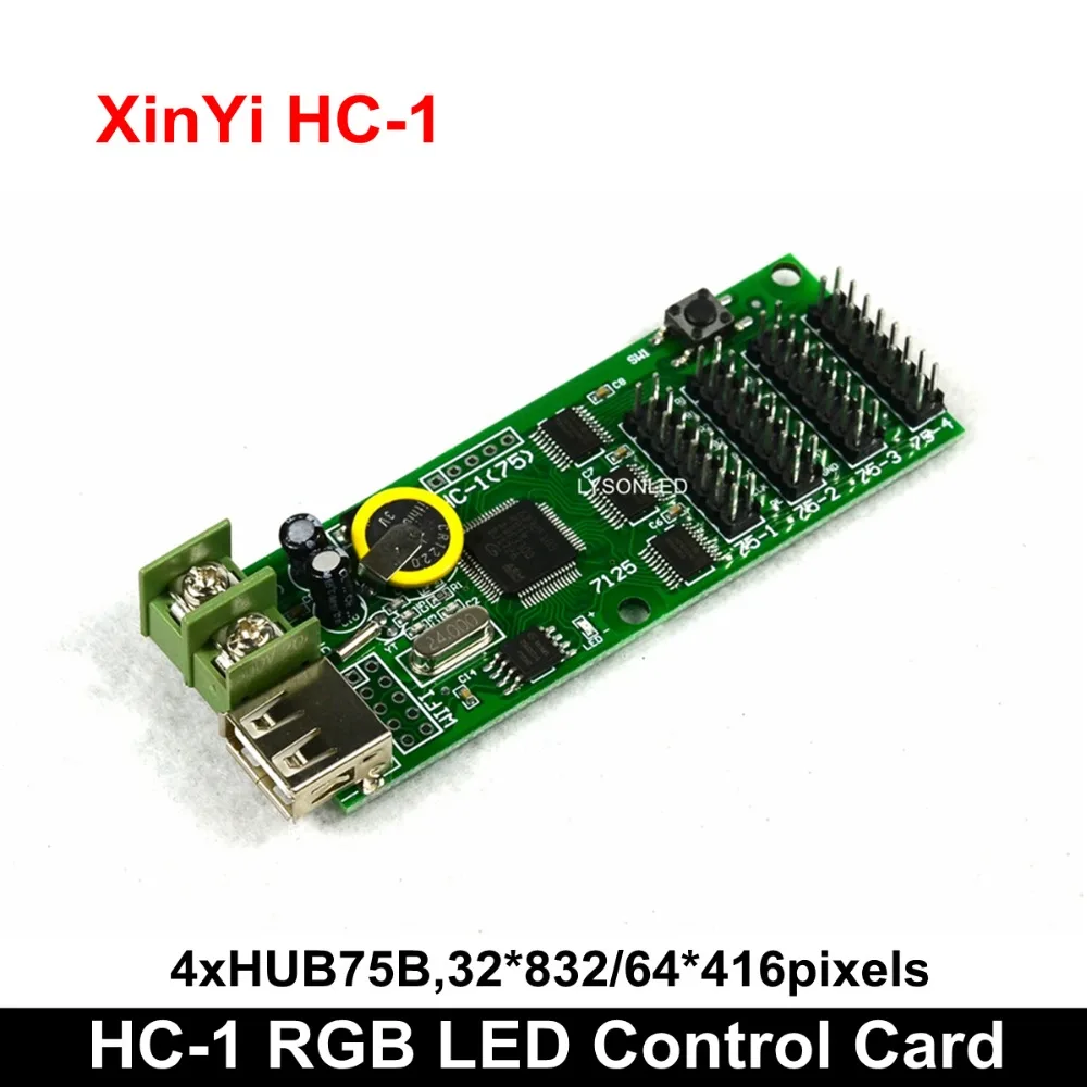 5 шт./лот XY-UA/HC-1(4xHub75B) полноцветный серый фон анимационный светодиодный блок управления, RGB светодиодный дисплей небольшой светодиодный блок управления