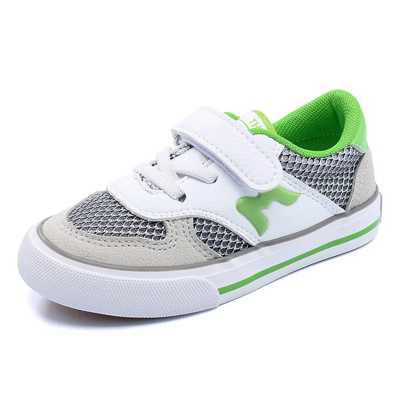 Huili kindergarten children's shoes for boys and girls leather &amp mesh upper light soft breathable kids outdoor sneaker | Детская