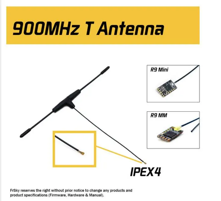Оригинальная антенна FrSky 900 МГц IPEX1 IPEX4 разъем для R9M/R9M LITE/R9 MINI/R9 SLIM/Slim+/R9MM приемник для FPV - Цвет: Antenna IPEX4