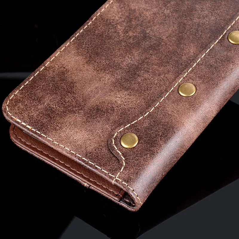 Роскошный винтажный кожаный чехол-книжка для Lenovo K3 note с подставкой и отделением