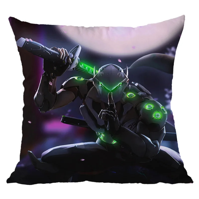 Amellor 45*45 см накладные подушки OW Dva Mei Reaper Genji Подушка Двусторонняя Solf Автомобильная