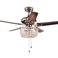 european crystal ceiling fan light living room bedroom creative iron art led celing fan with light