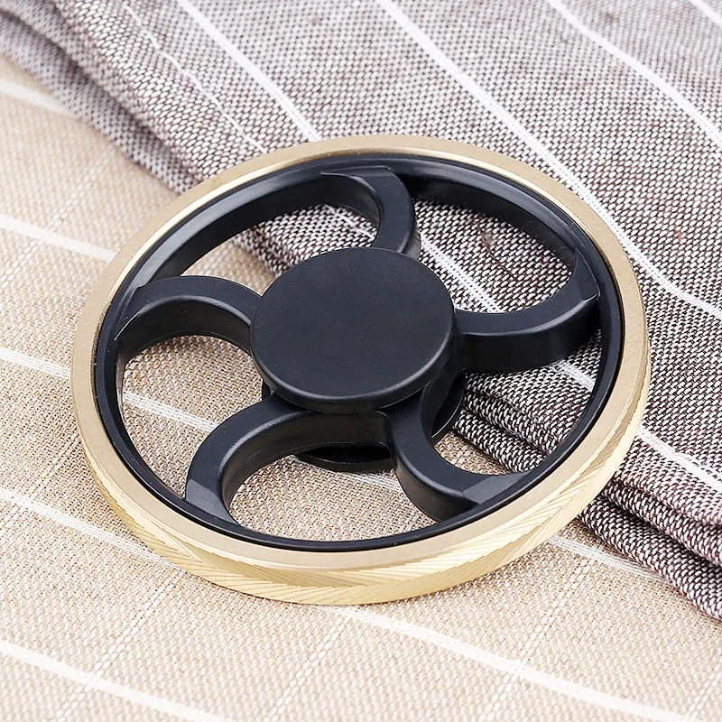 Fingertip Gyro Decompression Fidget spinner Copper Five Leaf Stent EDC Tool Hand Anxiety Stress Relief Toys Spinner | Игрушки и хобби