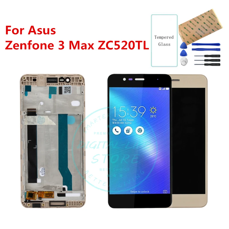 Экран для Asus Zenfone 3 Max ZC520TL ЖК дисплей + рамка кодирующий преобразователь