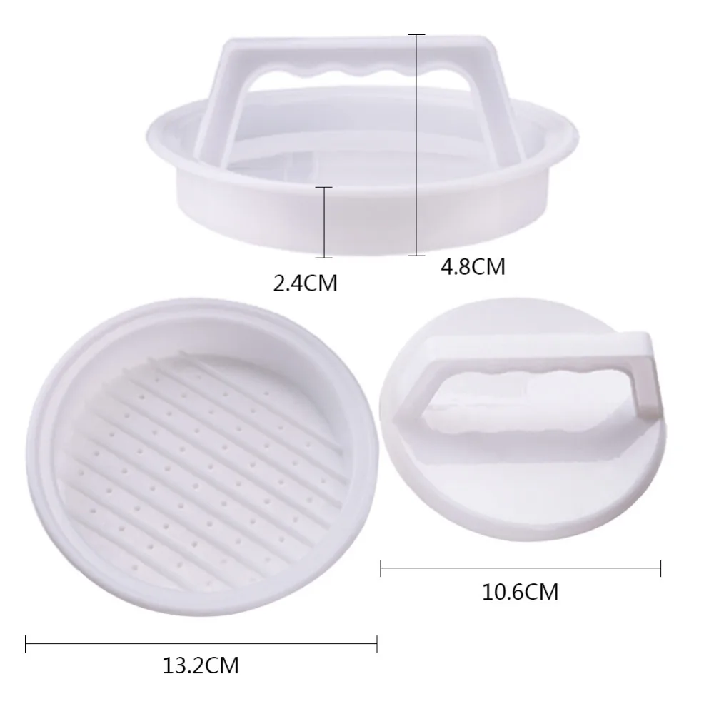 

1 Set Diy Press Food-Grade Hamburger Meat Press Tool Plastic Meat Beef Grill Burger Press Cutlets Patty Mold Mould Kitchen Tools