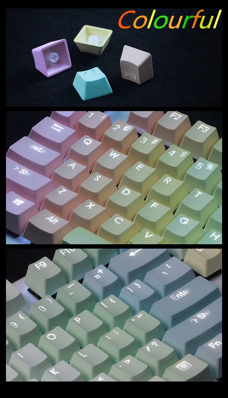 104/108 клавиши PBT двухцветные впрыски keycaps Keycaps для OEM Cherry MX переключатели