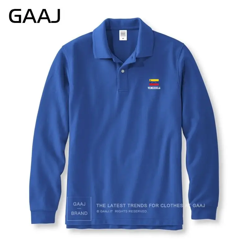 GAAJ Venezuela Flag Polo рубашки для мужчин и женщин унисекс повседневные однотонные летние рубашки поло для мужчин Деловая и Повседневная рубашка высокого качества# 4XE8F - Цвет: Long Blue
