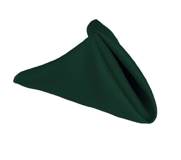 Hunter Green 100 шт. 16x16 дюймов Baby Blue Прекрасный Рождество настольная салфетка полиэфирное белье Салфетки Для Свадебные украшения для ресторана HAORUI - Цвет: Hunter Green