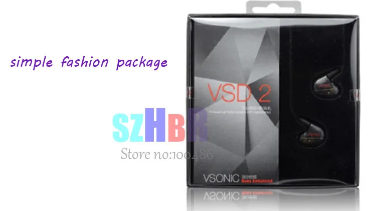 100% Оригинальные vsonic Новый Год выхода VSD2 Dynamic 3.5 мм HiFi звукоизоляции любителей