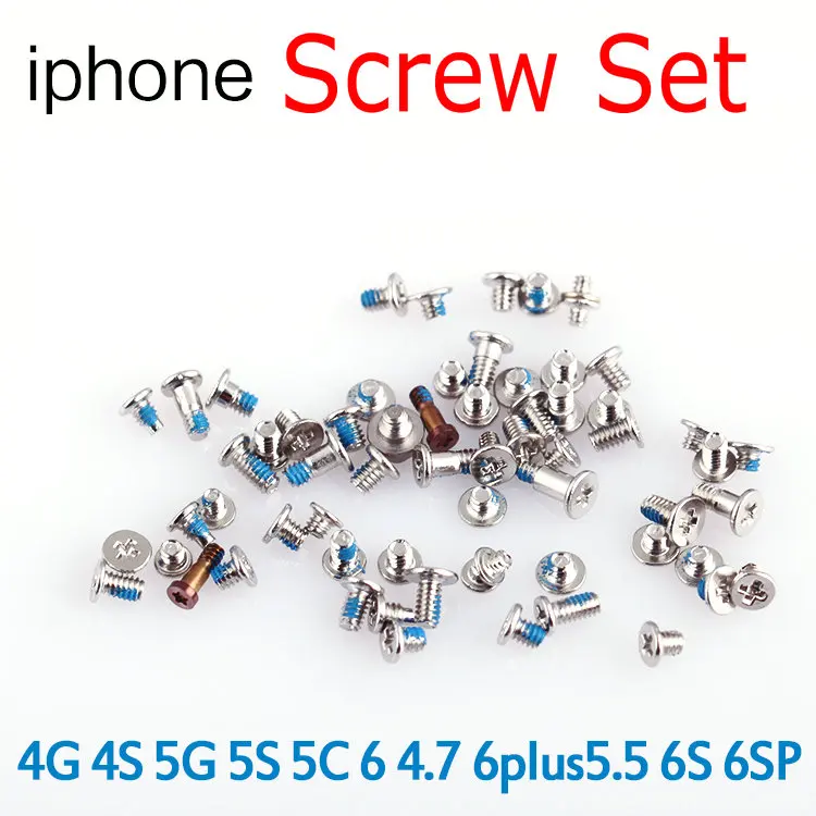 Полный комплект винтов для замены iPhone 4 4S 5 5S 5C 6 6Plus 6P 6S 6splus 6SP 7 7P 8 8P с нижними