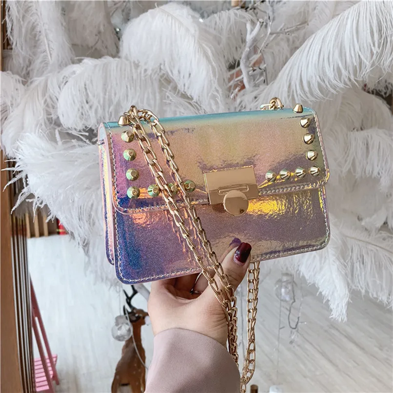 Женская сумка на плечо модная женская цепочке из искусственной кожи через с