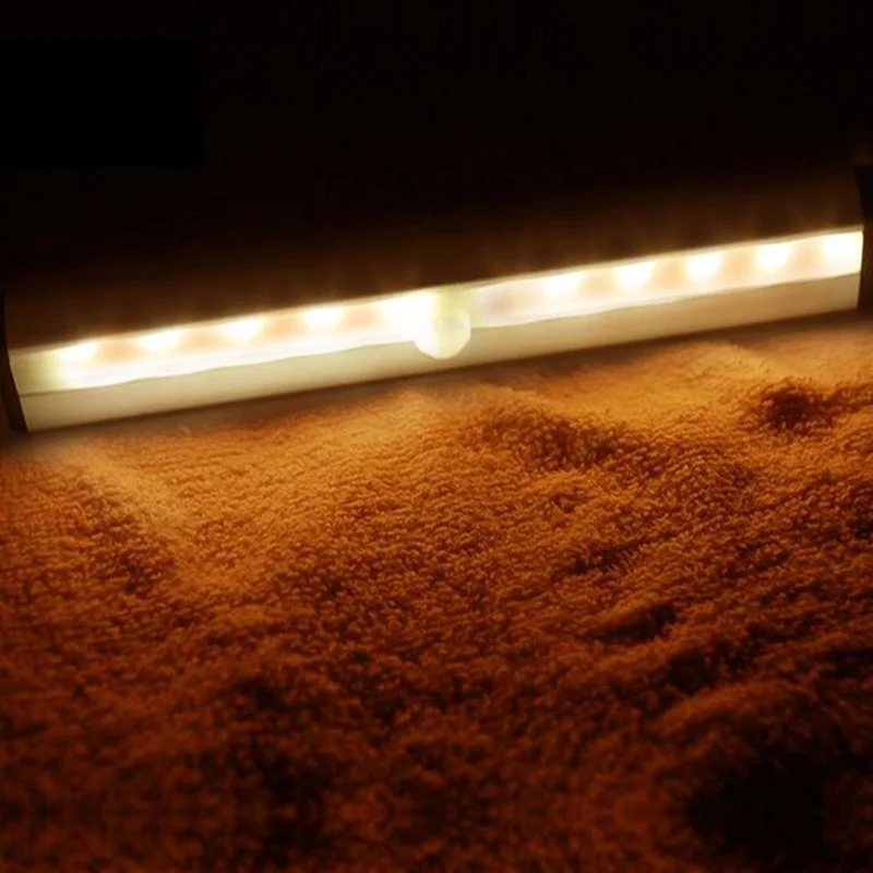 Новый обновленный умный сенсорный светильник 10 светодиодов ночник с питанием от