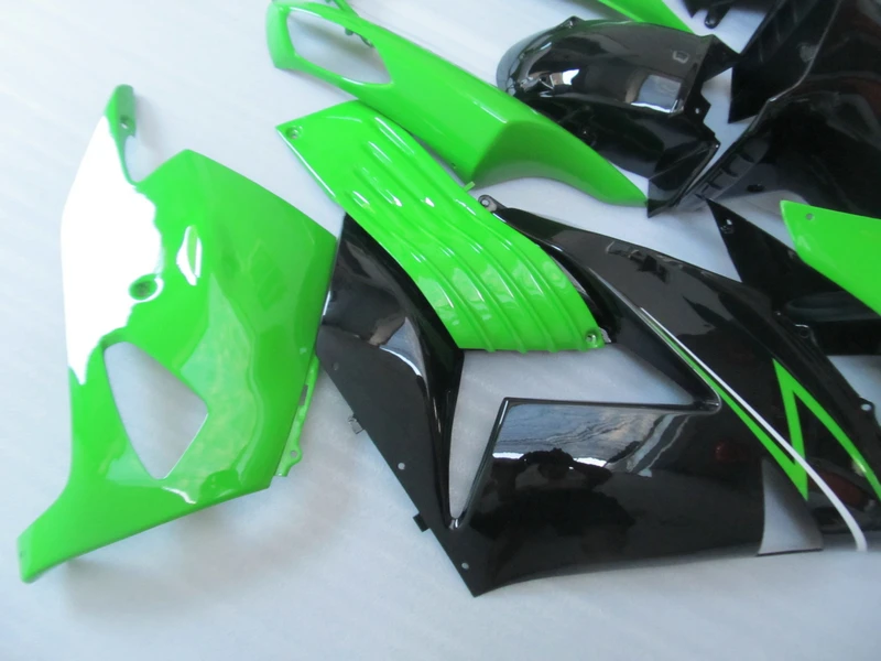 Комплект обтекателей для литья под давлением Kawasaki ZX14R 06 07 08 09 2006 2009 черно зеленый