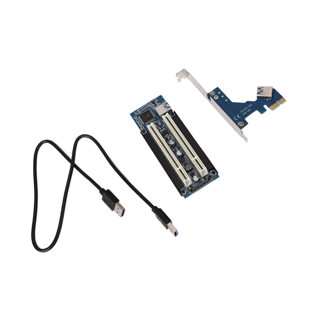 Плата расширения адаптера PCI E Express X1 переходная карта с кабелем USB 3 0 1 м Прямая