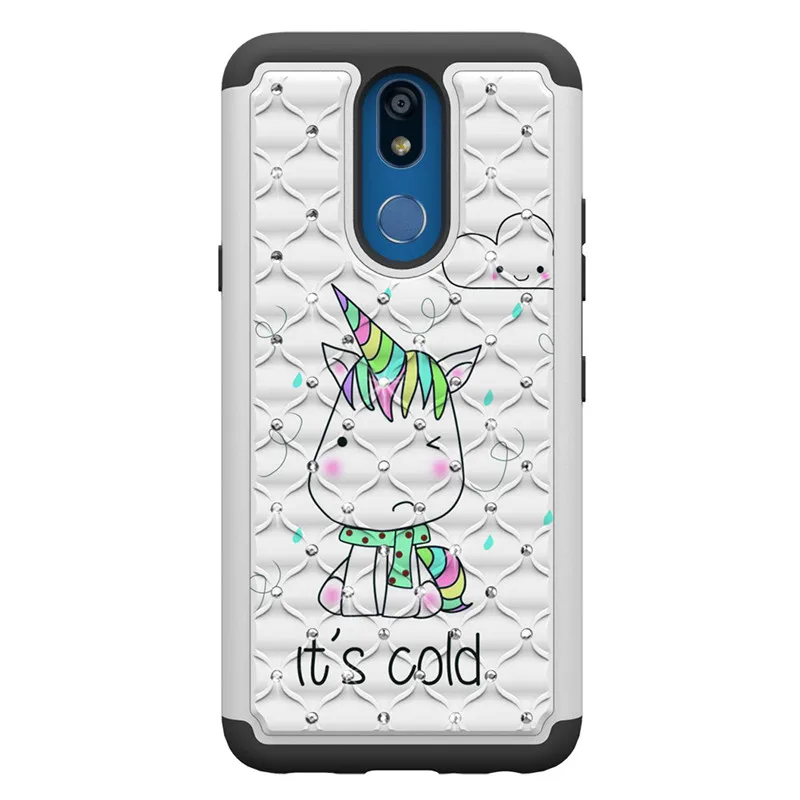 Gray bear Гибридный блестящий чехол для LG V40 K40 K30 K10 K8 G7 Q7 Блестящий сияющий блеск Чехол Defender для LG G8 ThinQ двухслойный - Цвет: Gray bear