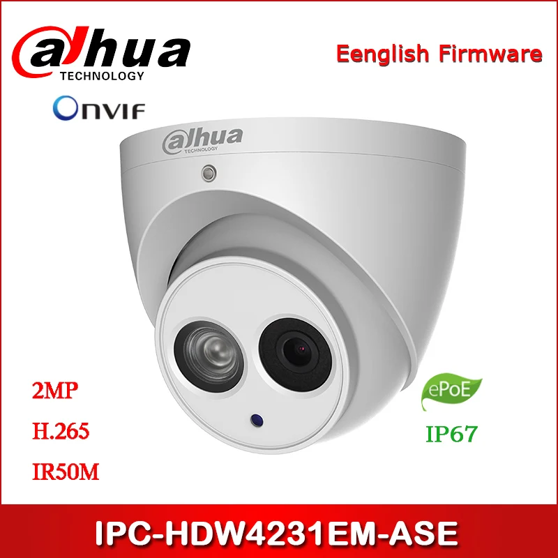 Dahua IP камера 2MP IPC HDW4231EM ASE безопасности с сетевой камерой POE|Камеры