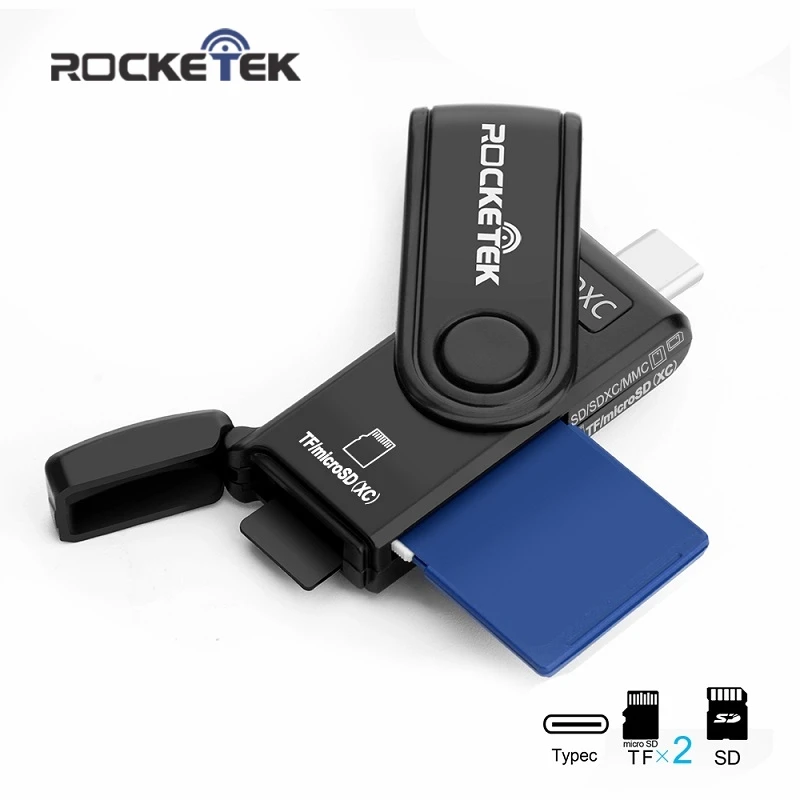 Rocketek Тип c usb OTG телефон type-c мульти 2 в 1 кардридер памяти адаптер SD TF micro ПК