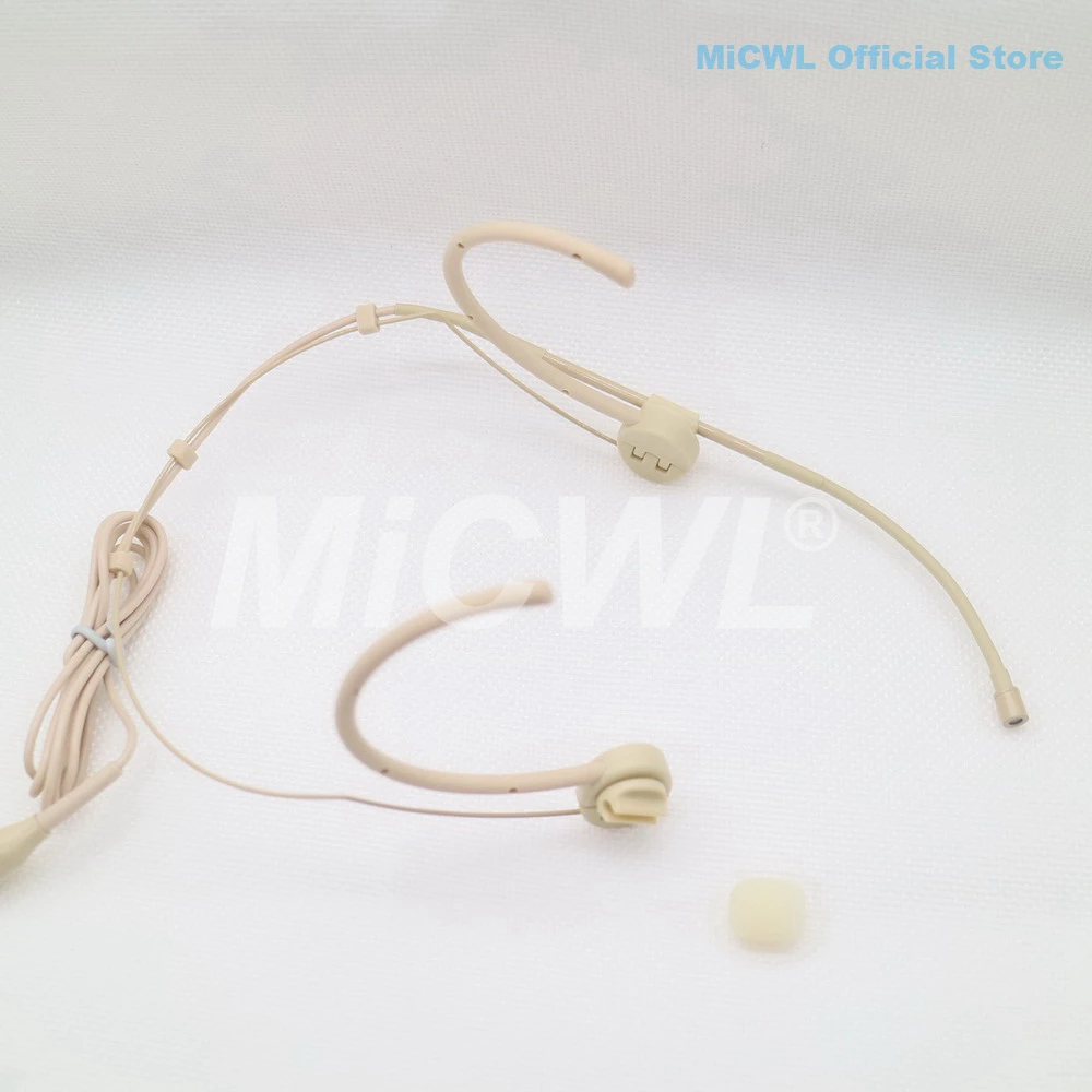 Бежевая гарнитура с микрофоном для Shure MiPro Sennheiser Audio-Technica AKG складной головной