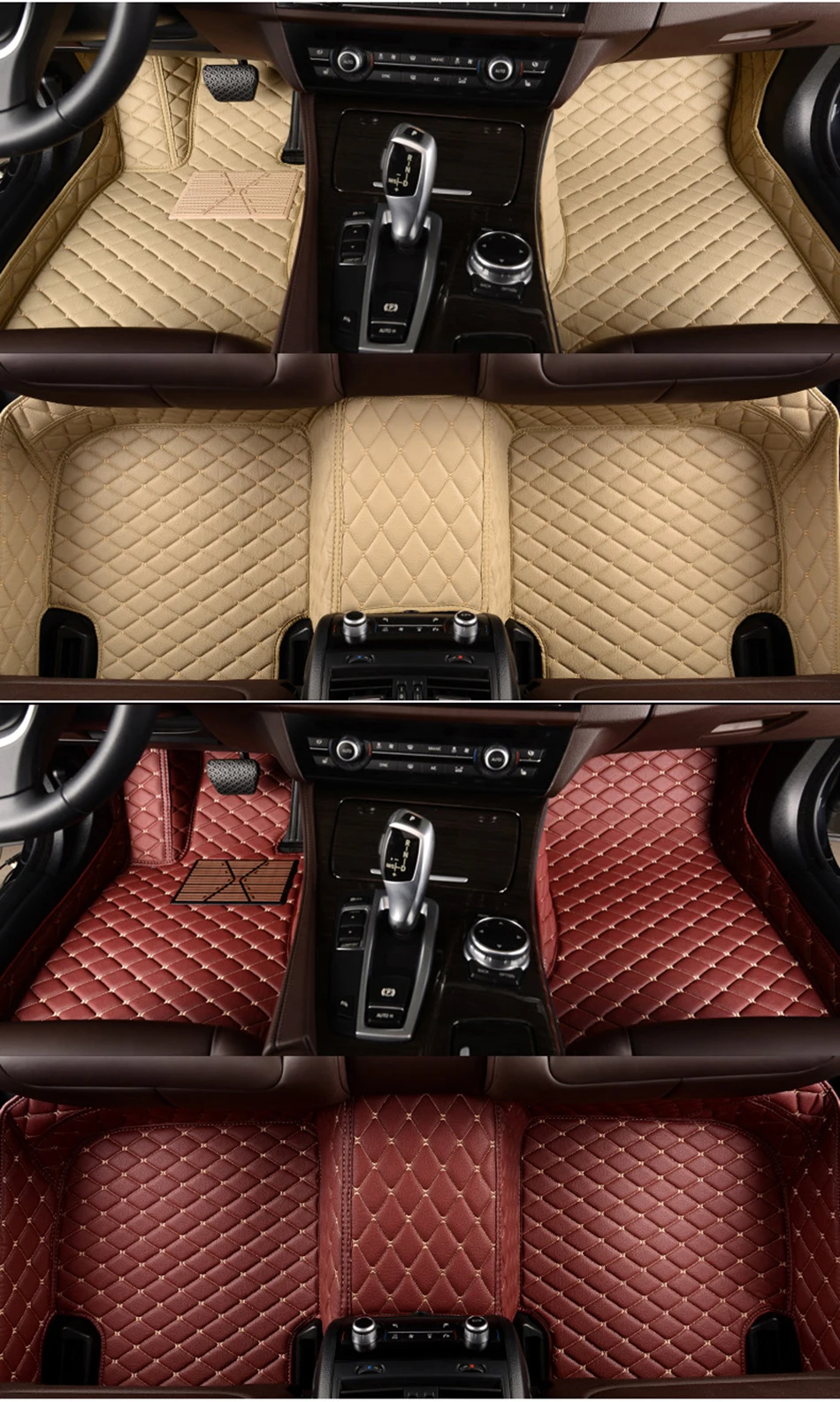 Zhoushenglee кожаные автомобильные коврики для Audi Q7 2006 2007- Пользовательские Авто подушечки автомобильной ковровое покрытие
