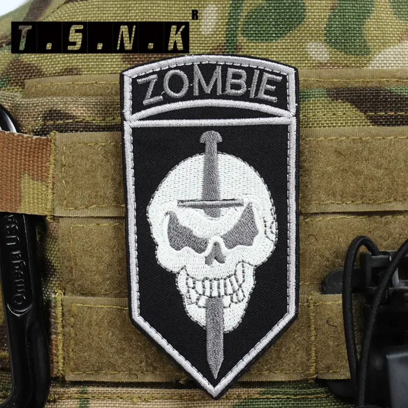 TSNK военные энтузиасты вышивка патч армейский Тактический бейдж &quotзомби&quot