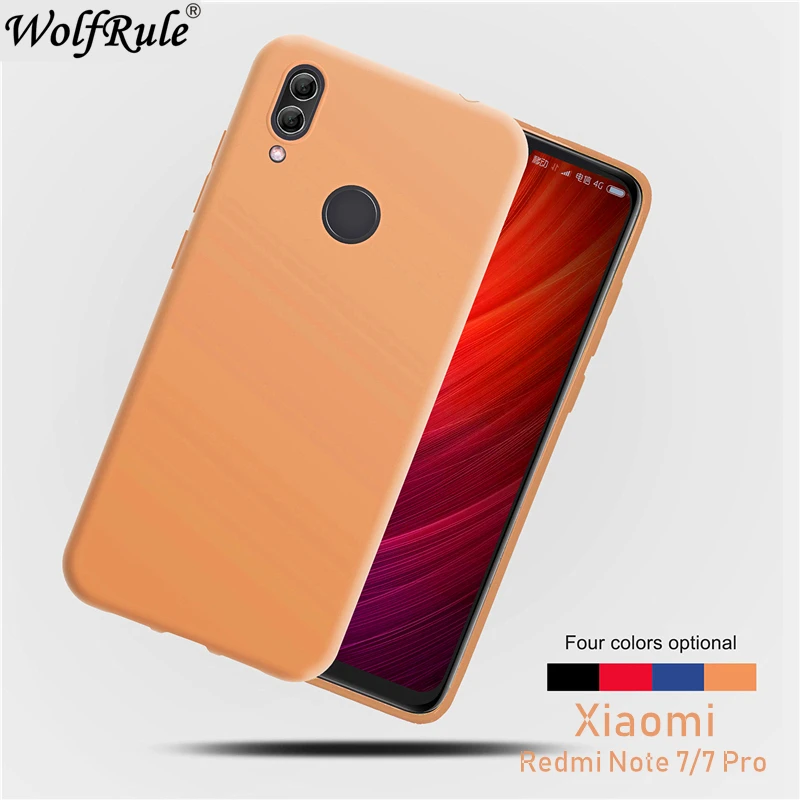 Чехол для Xiaomi Redmi Note 7 мягкий жидкий силикон ТПУ микрофибра чехол | Мобильные