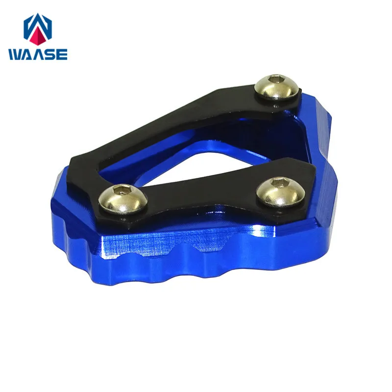 

waase For Yamaha YZF R1 R1M R1S 2015 2016 2017 2018 Motorcycle Kickstand Foot Side Stand Extension Pad Support Plate