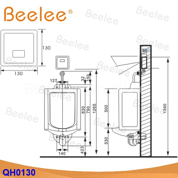 Бесплатная доставка настенный квадратный Инфракрасный Датчик Писсуар для