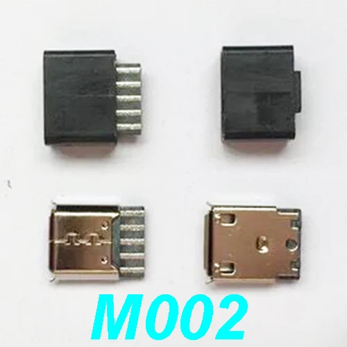 10 шт. паяльный разъем Micro USB гнездовой Mini для DIY 5 контактов с пластиковыми