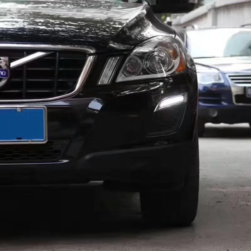 

12V высокое яркий дневного светильник стайлинга автомобилей Внешний светильник DRL для Volvo XC60 2011-2013 с серым светильник Функция