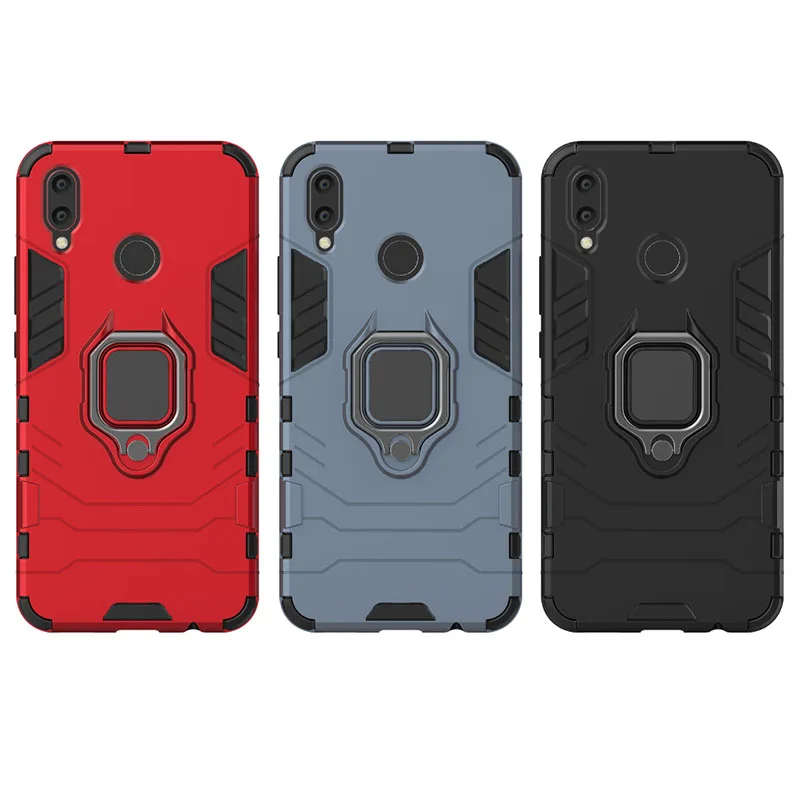 Magnetic Cover For Huawei Nova 3i Case Finger Ring Car Holder Stand P Smart+ Phone Back Anti-knock |