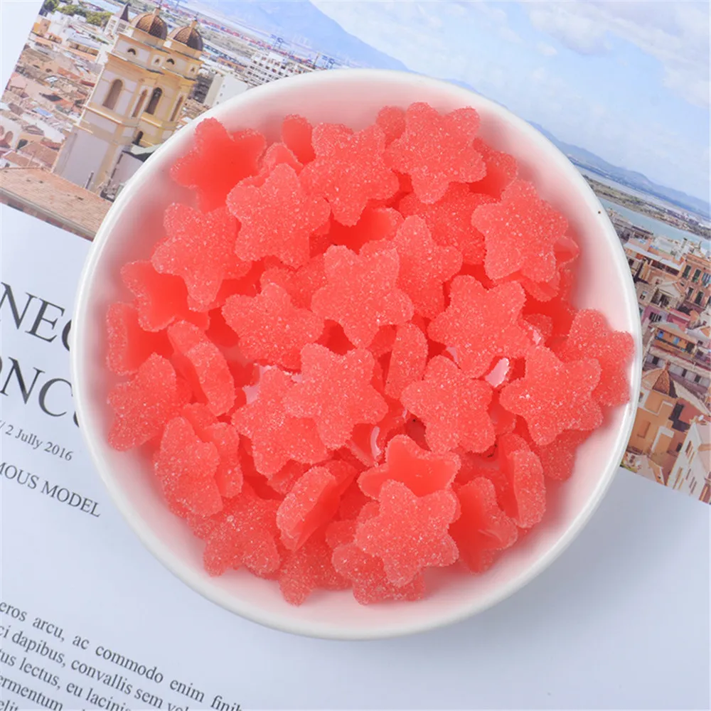 20 шт. Микс из смолы мягкая звезда имитация пищи конфетное ожерелье брелки