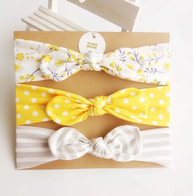 3pcs/lot baby girl headband for newborn babies hair band elastic accessories cotton headwear | Детская одежда и обувь