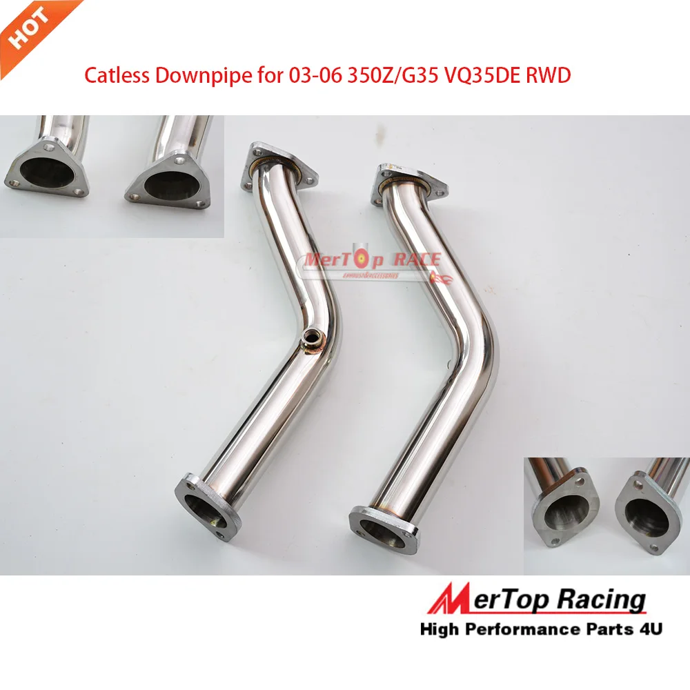 MerTop SS выхлопная труба Cat Delete для 03 06 350Z G35 VQ35DE RWD (Подходит для: 350Z)|pipe|pipe exhaust |