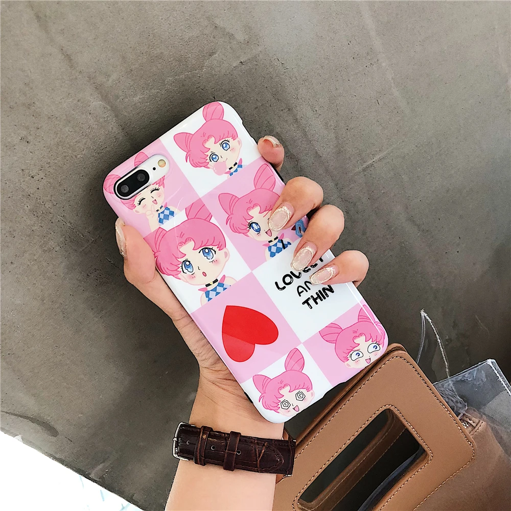 Мультфильм короткие волосы Толстая Чехлы для Iphone X восемь сетей телефон чехлы 10 IMD