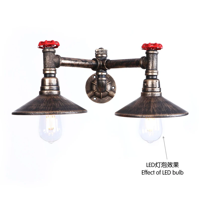 Винтажный металлический настенный светильник в виде трубы Железный Абажур лампа