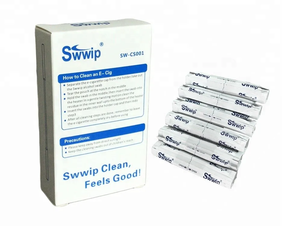 Инструмент для очистки электронных сигарет 30 штук ватные тампоны с двойной